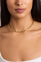 16" WHEELS OF FORTUNE CHAIN WITH MOTHER OF PEARL BEAD - Necklaces - Sasssanova