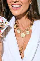 LOVE QUEEN OF HEARTS NECKLACE- CLASSIC ROLO CHAIN - Necklaces - Sassanova