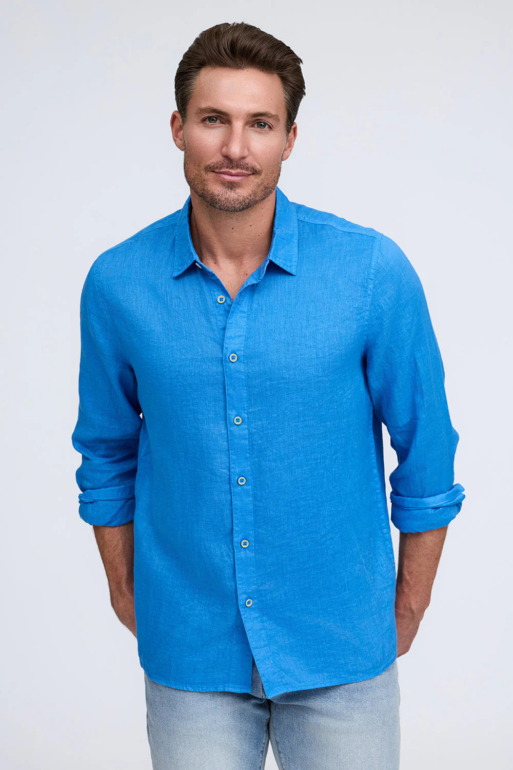 FAVORITE LONG SLEEVE LINEN SHIRT - Long Sleeved Shirts - Novaman