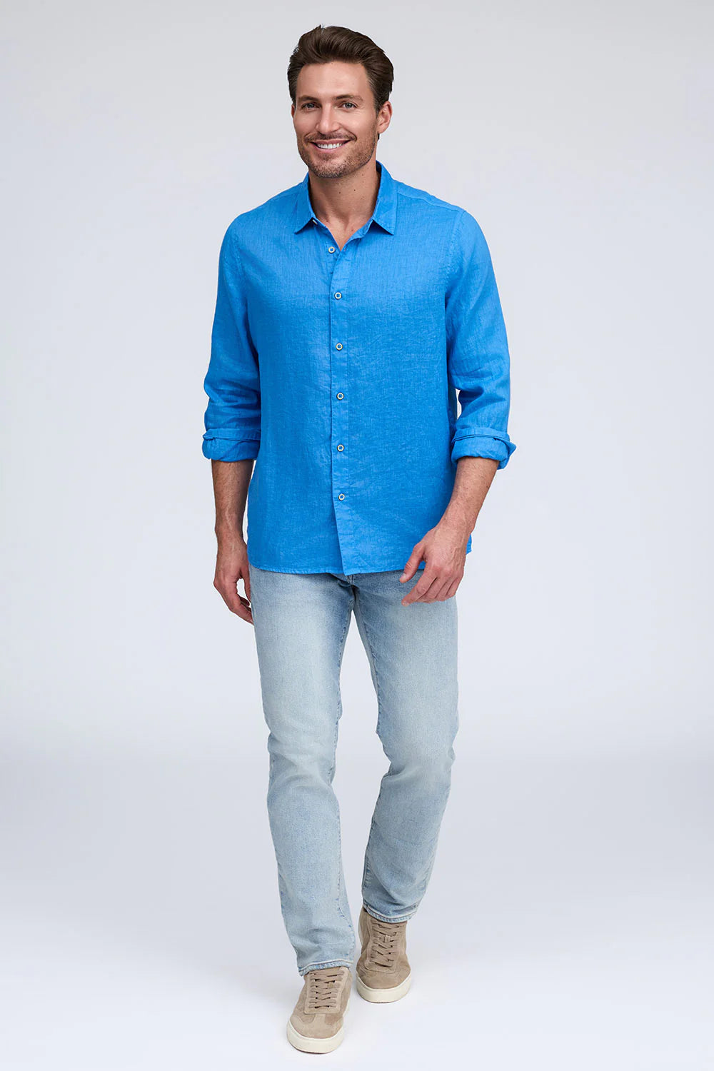 FAVORITE LONG SLEEVE LINEN SHIRT - Long Sleeved Shirts - Novaman