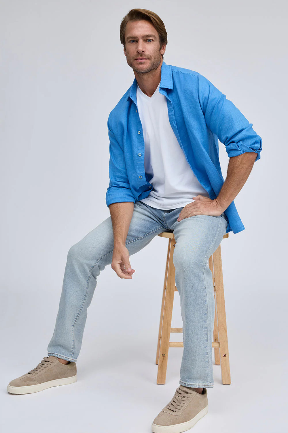 FAVORITE LONG SLEEVE LINEN SHIRT - Long Sleeved Shirts - Novaman