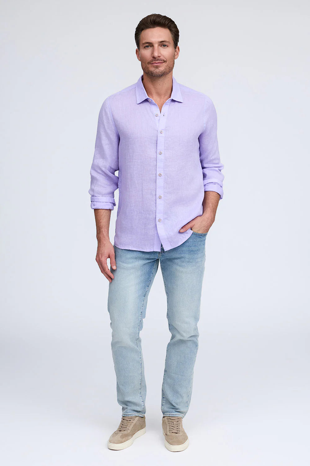 FAVORITE LONG SLEEVE LINEN SHIRT - Long Sleeved Shirts - Novaman
