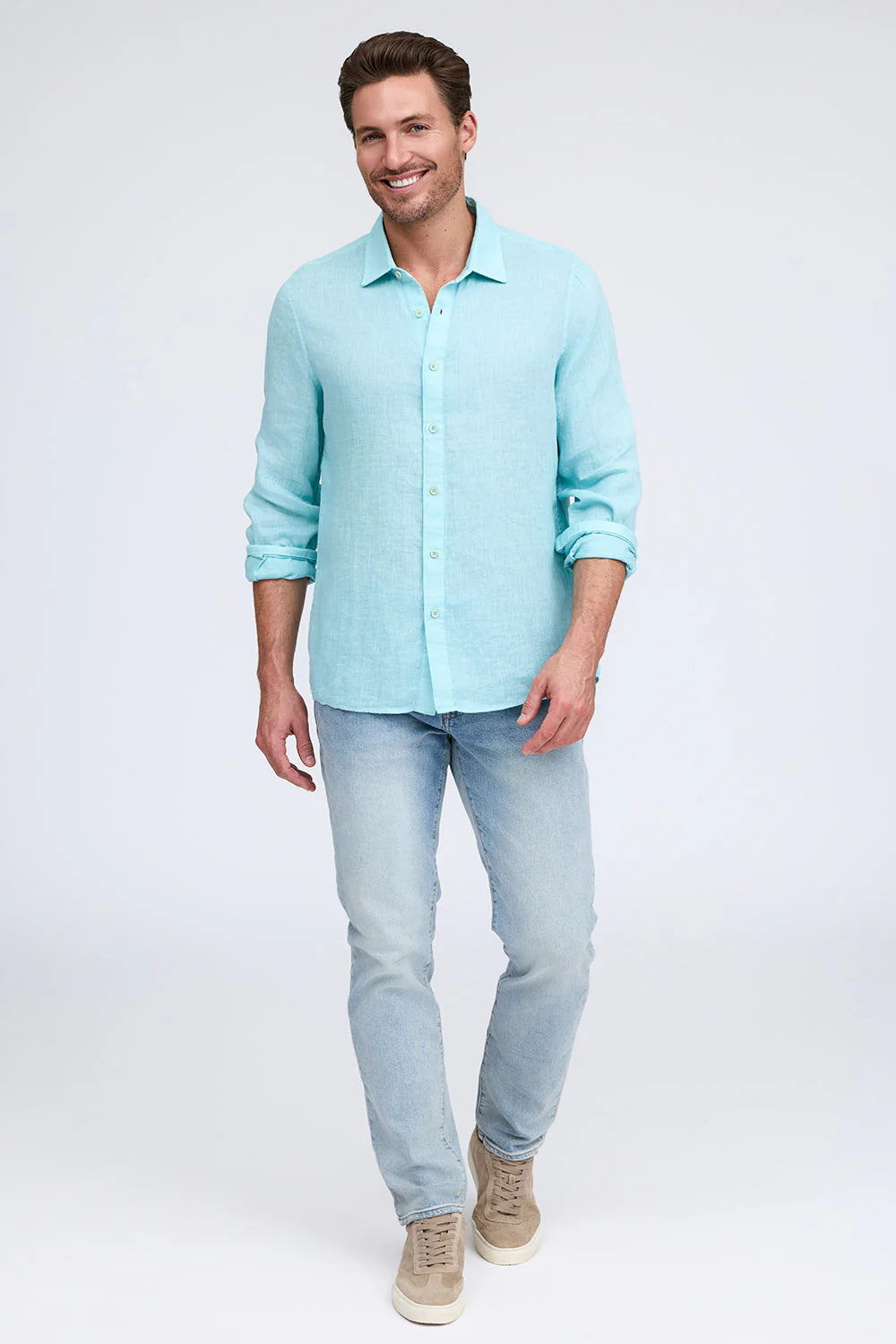 FAVORITE LONG SLEEVE LINEN SHIRT - Long Sleeved Shirts - Novaman
