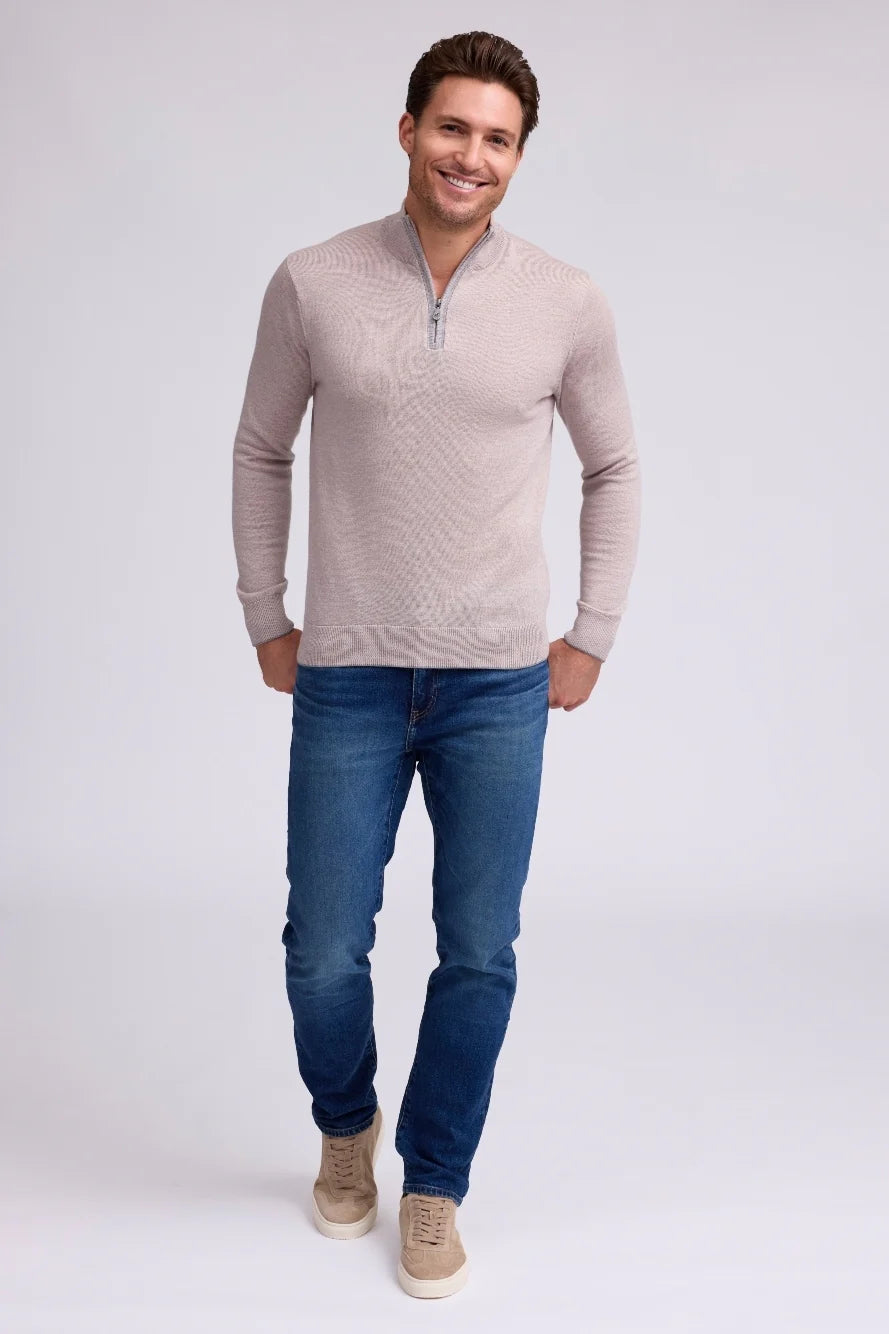 CLASSIC ZIP MOCK - Sweaters - Novaman