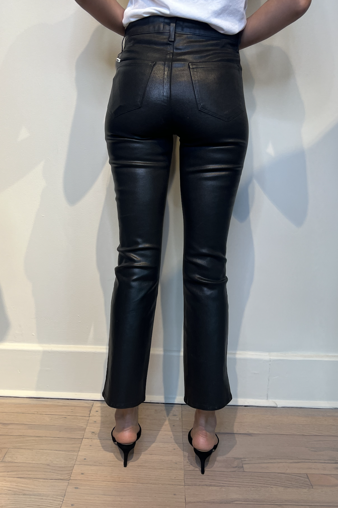 TATI H/R COATED CROP MICRO BOOT - Jeans - Sassanova