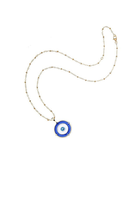 PROTECT WATCHFUL EYE NECKLACE- SATELLITE CHAIN