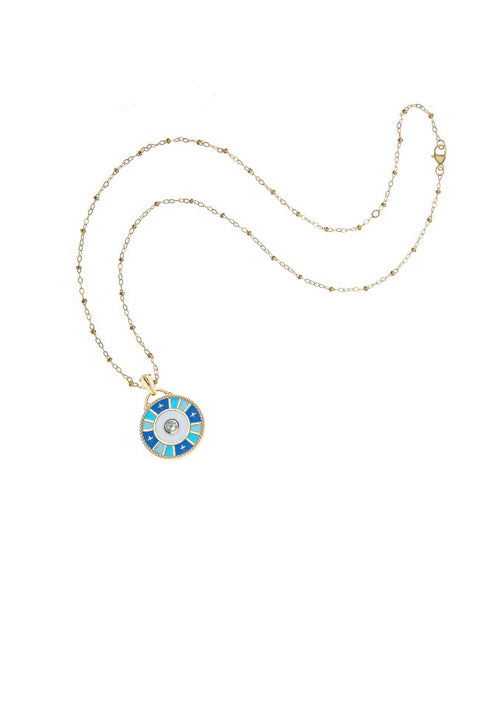 PROTECT STARRY EYE NECKLACE- DRAWN LINK CHAIN