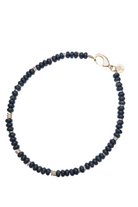 GUMDROP BEADED NECKLACE- OBSIDIAN-Sassanova