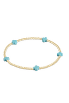 SIG CROSS SM PATTERN 2MM BEAD BRACELET - sassanova