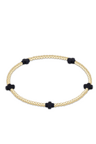 SIG CROSS SM PATTERN 2MM BEAD BRACELET - sassanova