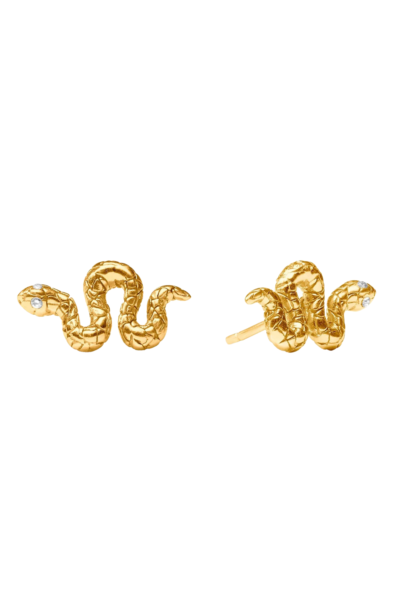 SNAKE STUD- GOLD - Earrings - Sassanova