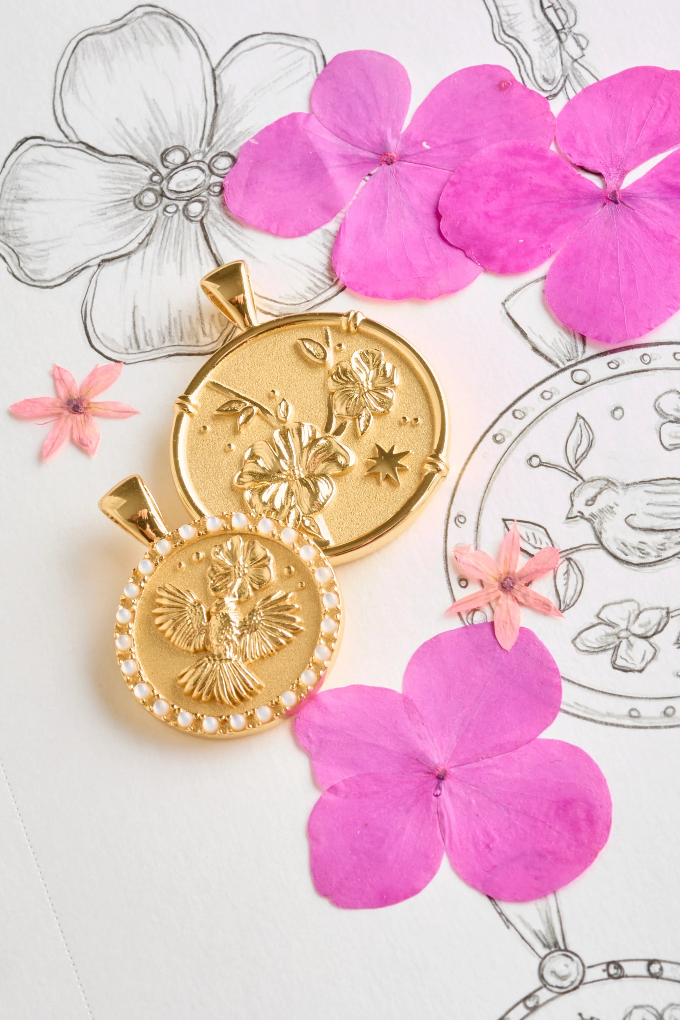 JOY CAMELLIAS ORIGINAL NECKLACE- DRAWN LINK CHAIN - Necklaces - Sassanova