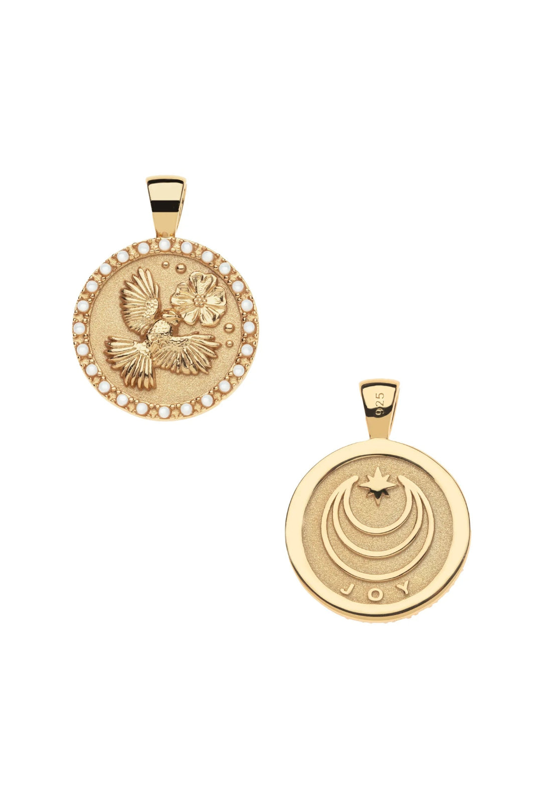 JOY CHICKADEE SMALL EMBELLISHED PENDANT- SATELLITE CHAIN - Necklaces - Sassanova