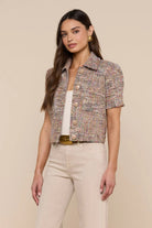 CHITA CROP SHORT SLEEVE JACKET - Jackets - Sassanova