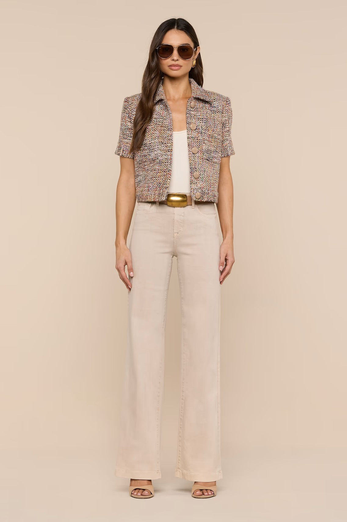 CHITA CROP SHORT SLEEVE JACKET - Jackets - Sassanova