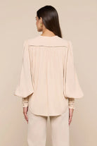 KIERA LADDER TRIM BLOUSE - Blouses - Sassanova