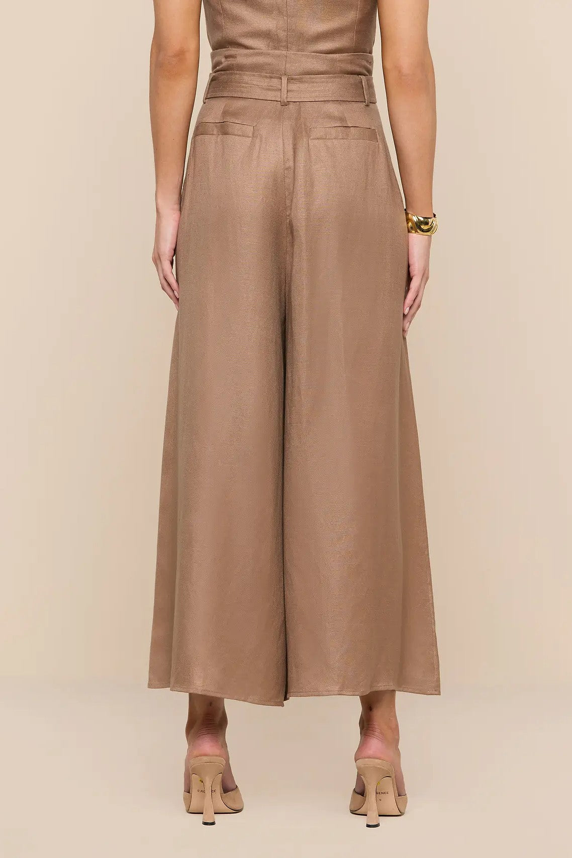 LOWEN PAPERBAG CROP PANT - Pants - Sassanova