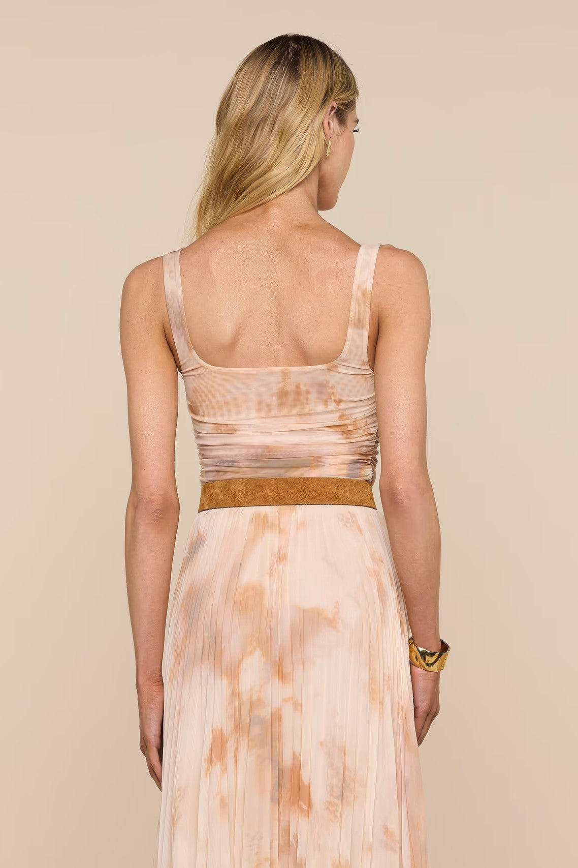RASHA SHIRRED TANK - Tank Tops - Sassanova