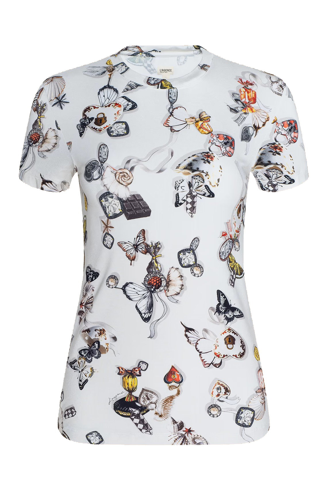 RESSI SHORT SLEEVE LOCK BUTTERFLY TEE - T-shirts - Sassanova