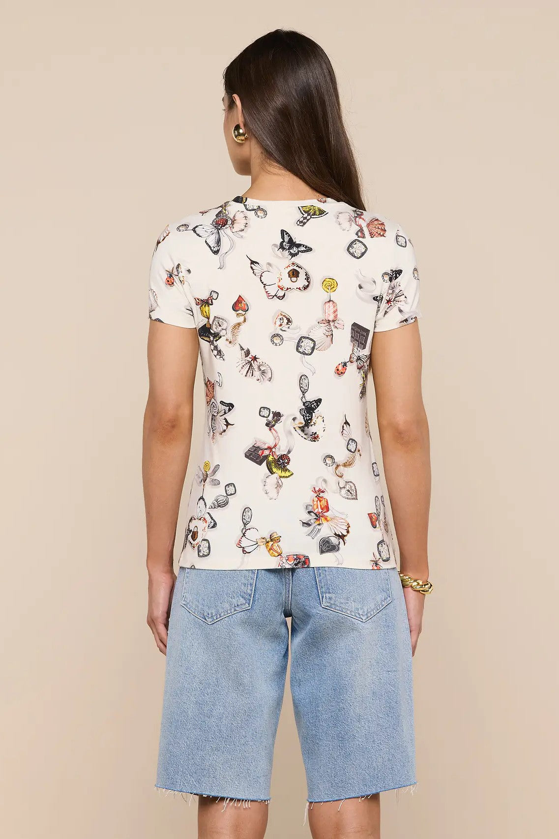 RESSI SHORT SLEEVE LOCK BUTTERFLY TEE - T-shirts - Sassanova