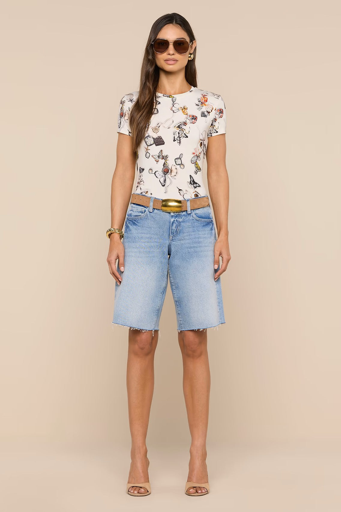 RESSI SHORT SLEEVE LOCK BUTTERFLY TEE - T-shirts - Sassanova