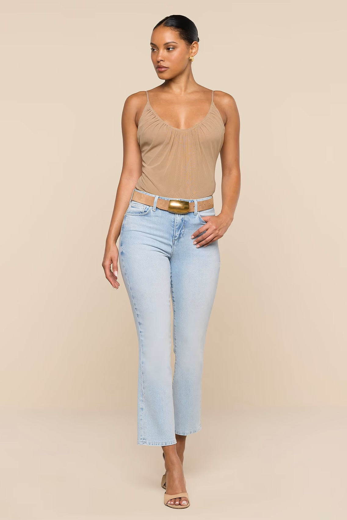 TATI HIGH RISE CROP MICRO BOOT - Jeans - Sassanova