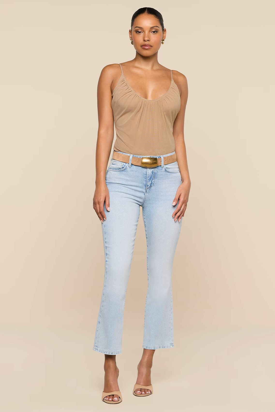 TATI HIGH RISE CROP MICRO BOOT - Jeans - Sassanova