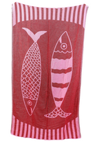 NOVELTY DOUBLE FISH TURKISH TOWEL - Swim - Sassanova