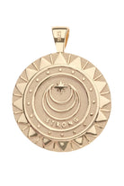 STRONG BLAZING SUN PENDANT NECKLACE- DRAWN LINK CHAIN - Necklaces - Sassanova