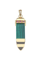 STRONG MALACHITE SUN RAY PENDANT- CLASSIC ROLO CHAIN
sassanova