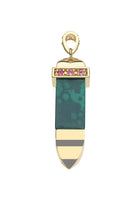 STRONG MALACHITE SUN RAY PENDANT- CLASSIC ROLO CHAIN
sassanova
