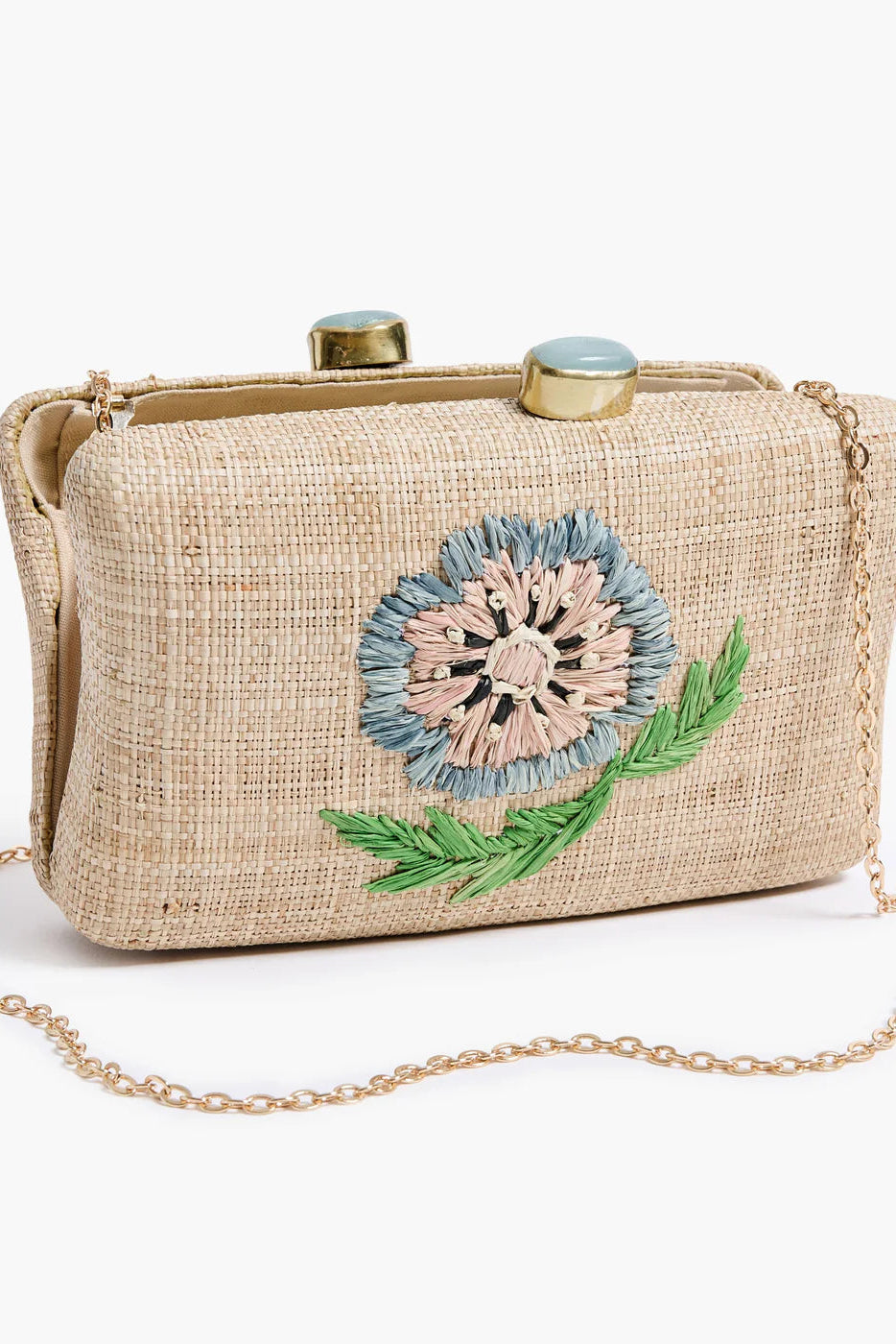 THE ZINNIA MINAUDIERE- NATURAL/CLOUD - Handbags - Sassanova