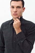 TOMLIN CROSSHATCH SHIRT - Long Sleeved Shirts - Novaman