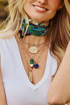 STRONG MALACHITE SUN RAY PENDANT- CLASSIC ROLO CHAIN
sassanova