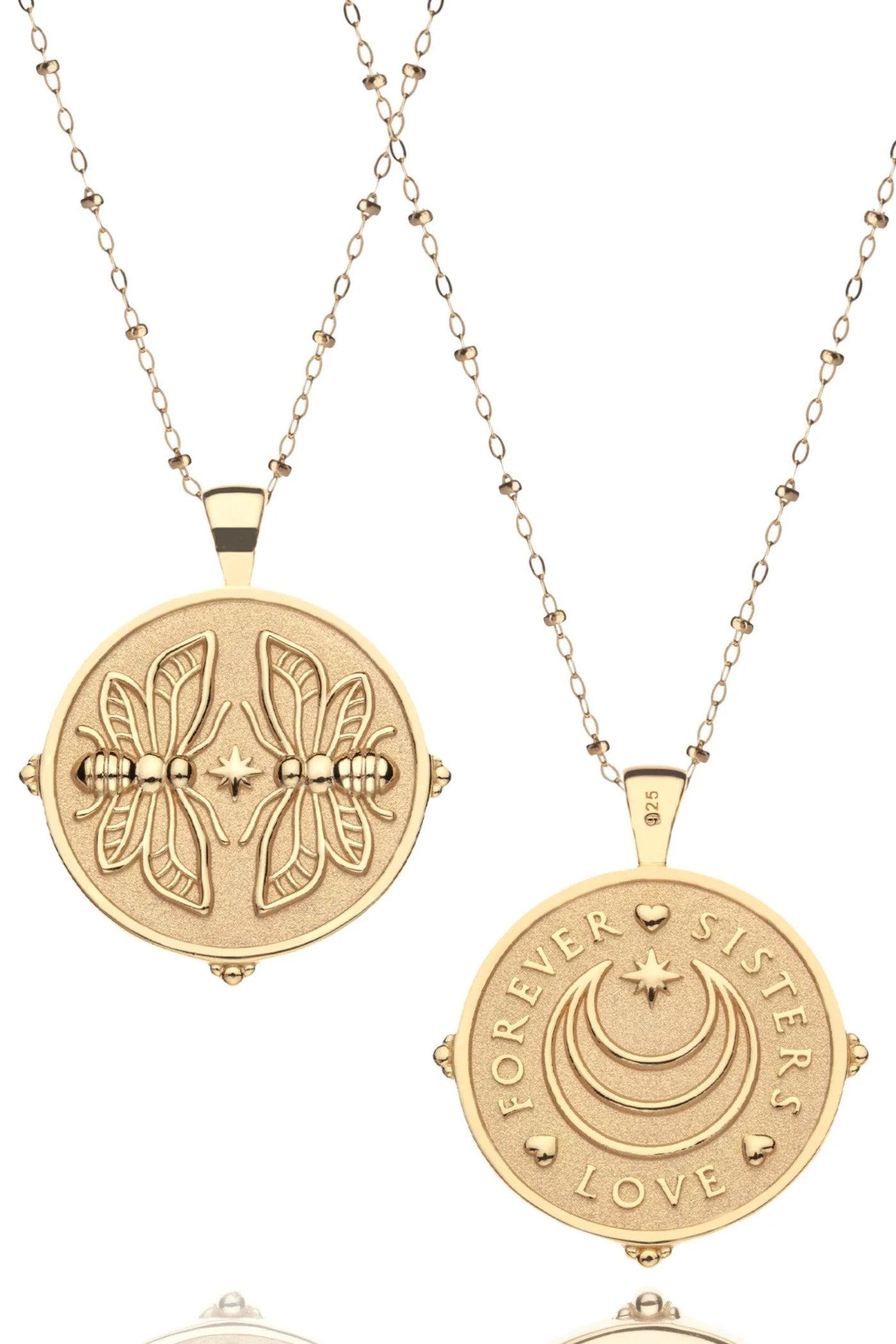 SISTERS FOREVER NECKLACE- DRAWN LINK CHAIN - Necklaces - Sasssanova