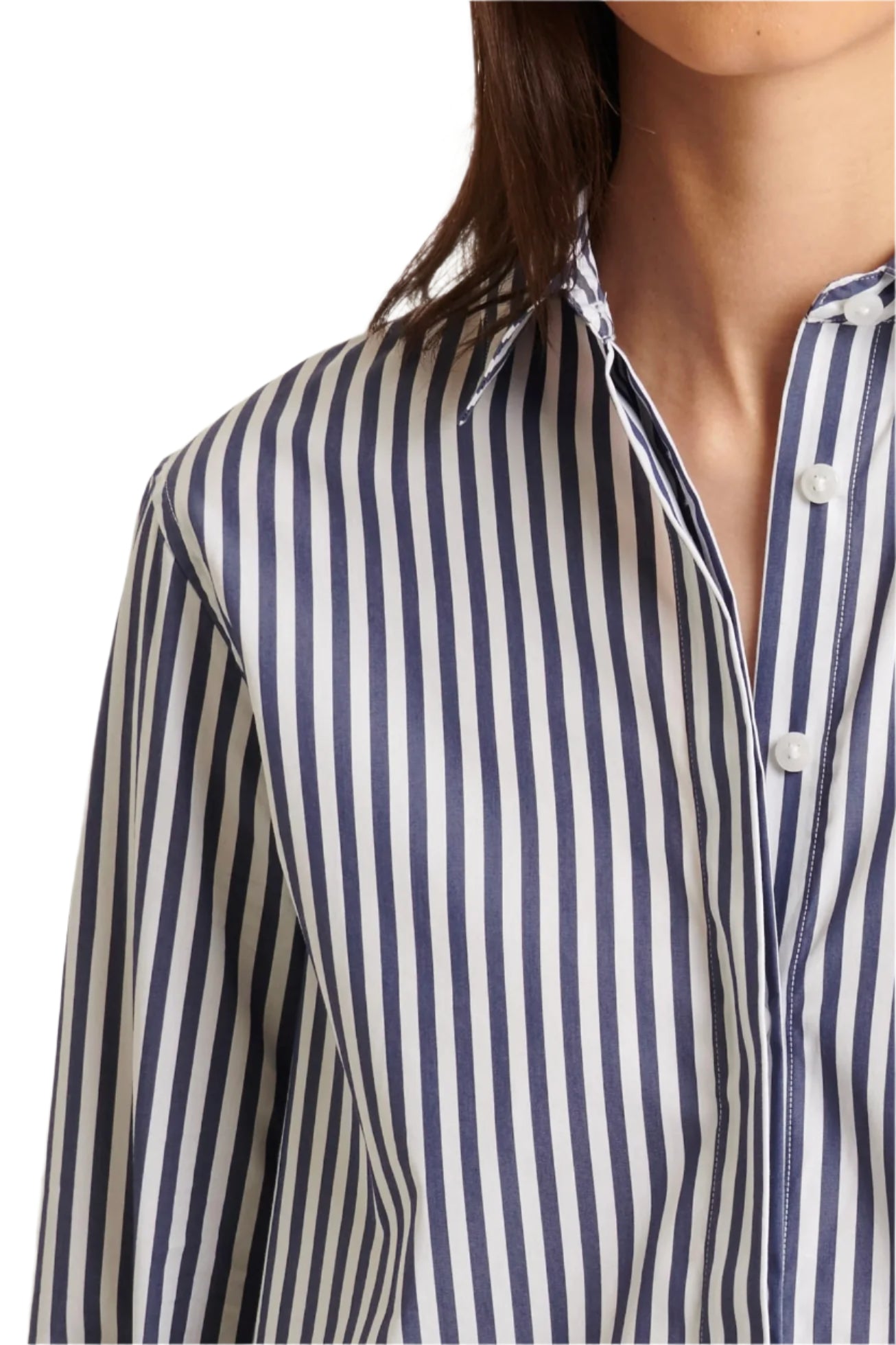 LS COTTON STRETCH STRIPE RELAXED SHIRT
sassanova