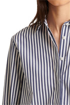 LS COTTON STRETCH STRIPE RELAXED SHIRT
sassanova
