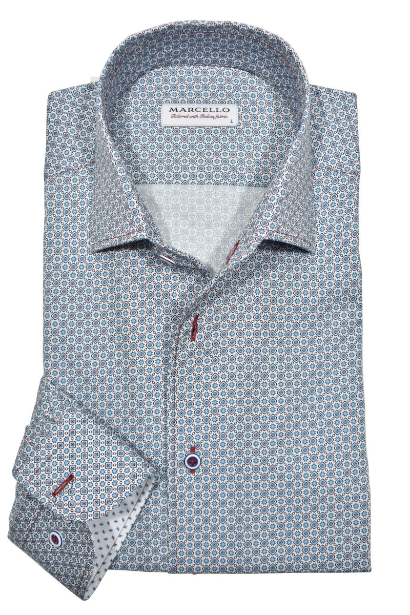 ROLL COLLAR LONG SLEEVE SHIRT