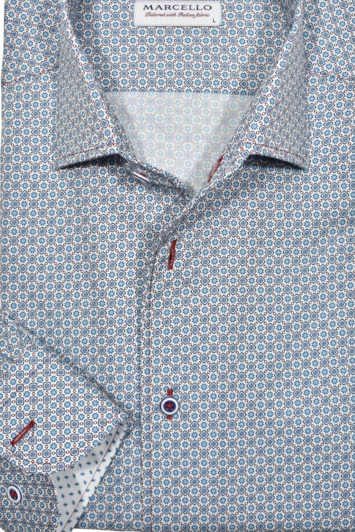 ROLL COLLAR LONG SLEEVE SHIRT - Long Sleeved Shirts - Novaman