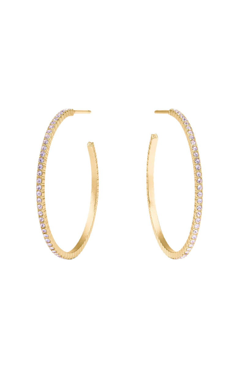 WINDSOR HOOP MEDIUM- CUBIC ZIRCONIA