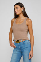 ADIRA SCOOP NECK TANK - Tank Tops - Sassanova