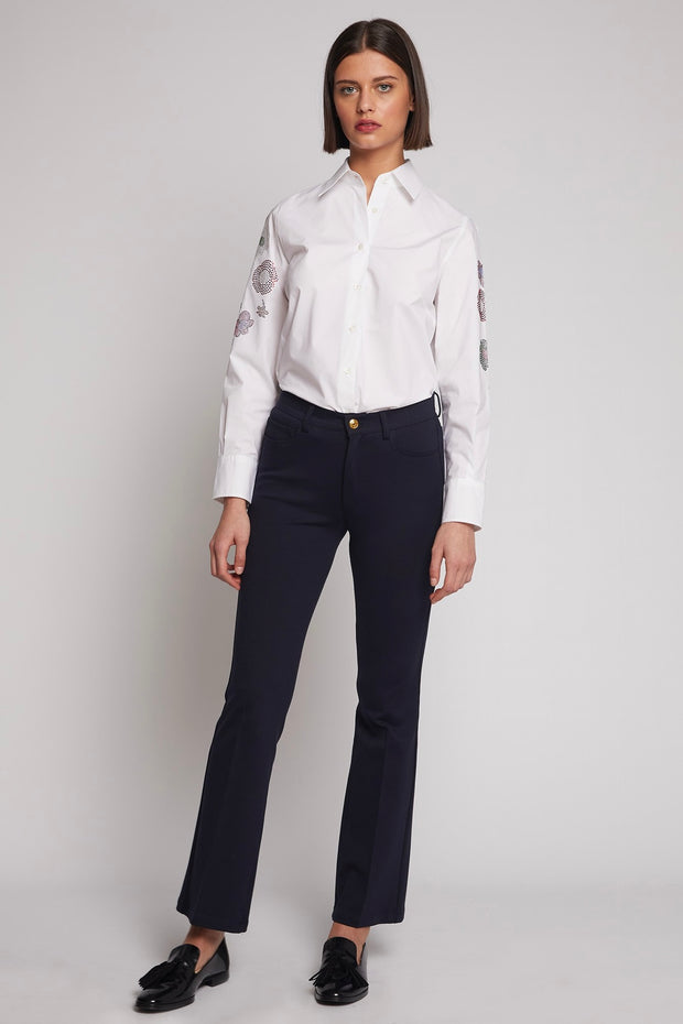 STRASS POPLIN BLOUSE (30640)