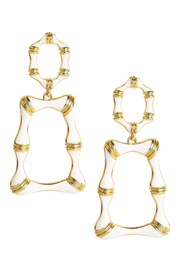 JORDAN ENAMEL BAMBOO EARRINGS