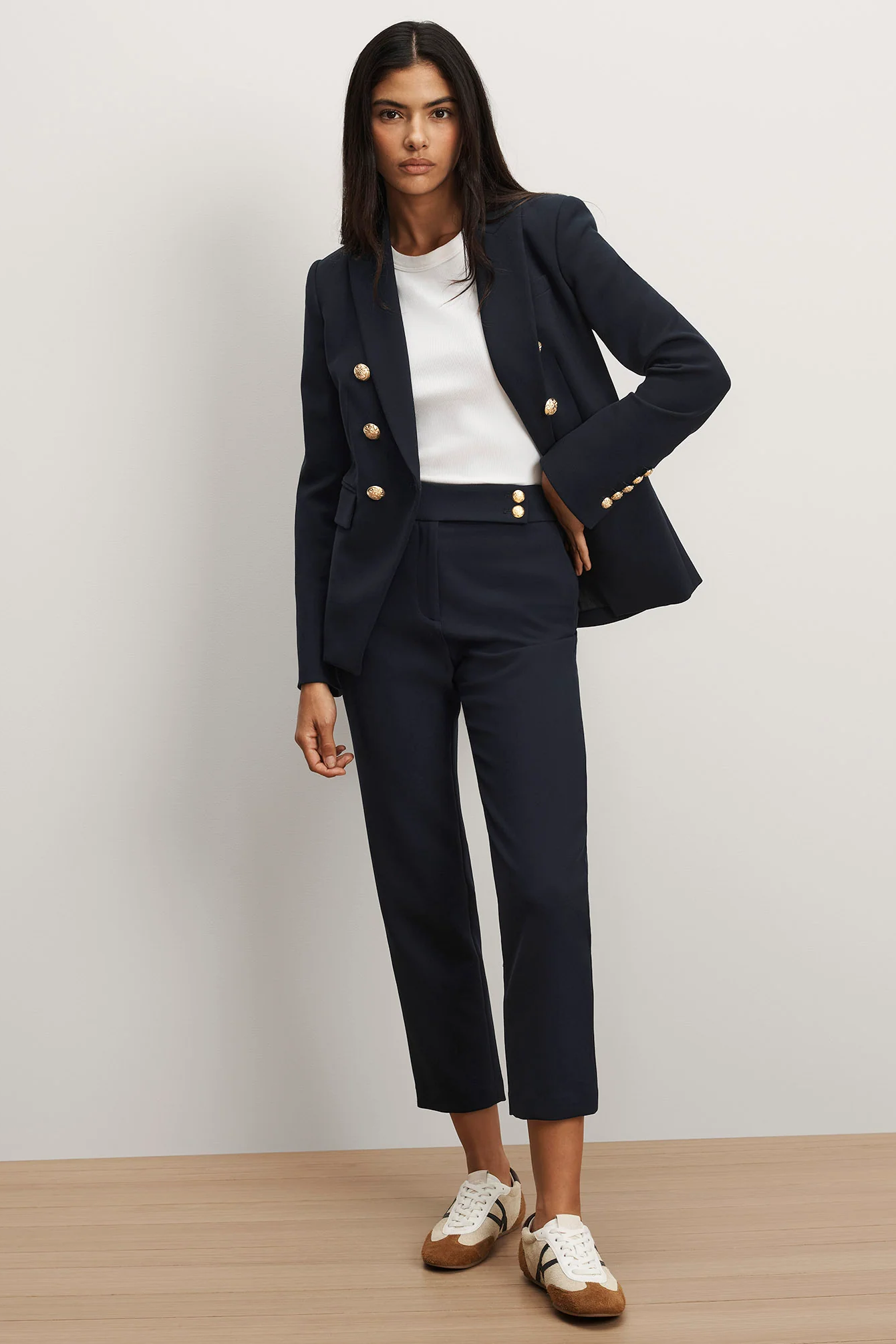 RENZO CREST BUTTON PANTS - Pants - Sassanova