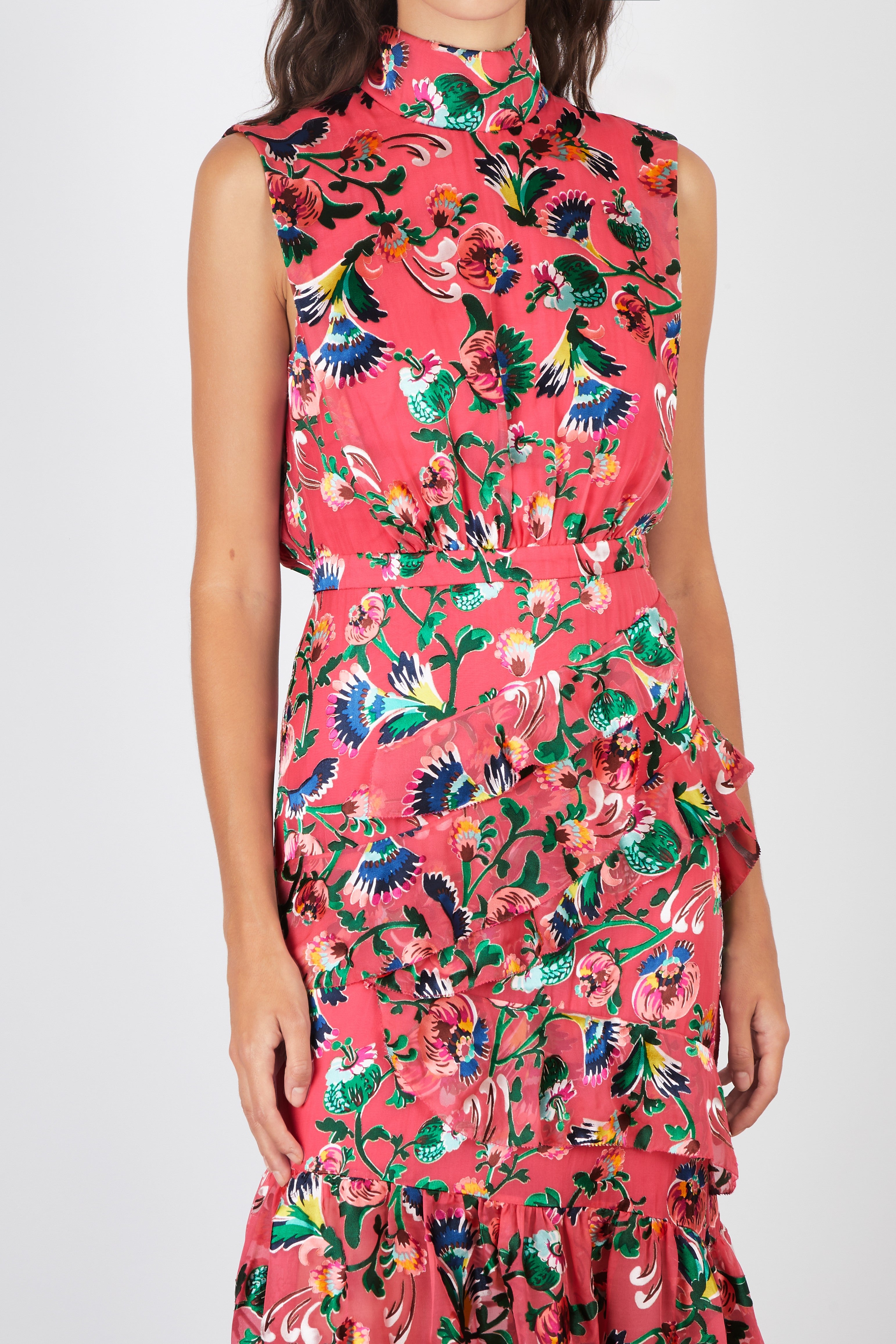FLEUR RUFFLE DRESS - Dresses - Sassanova