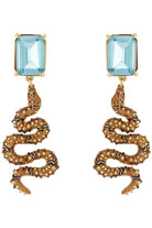 SNAKE DROP EARRINGS- BLUE MULTI - Sassanova