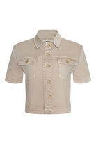 KIRSTIE SHORT SLEEVE CROP JACKET - Jackets - Sassanova