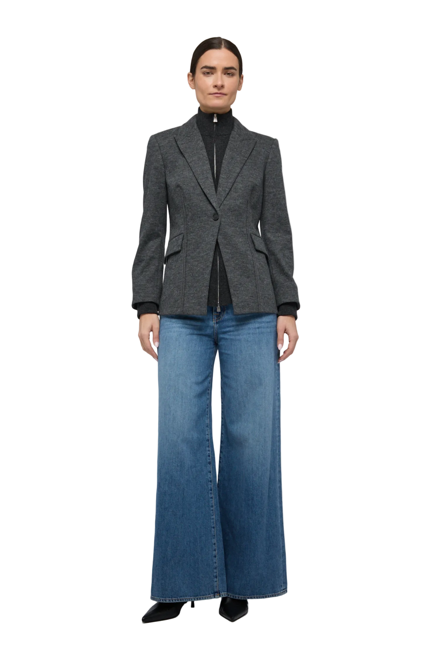 AUDEN KNIT COMBO BLAZER Sassanova
