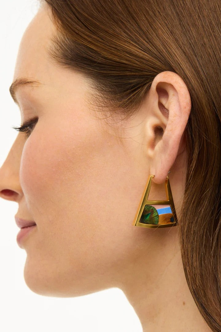 RACHEL TRIANGLE HOOP EARRING - Earrings - Sassanova