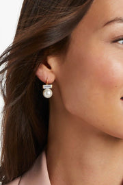 CHARLOTTE EARRING- PEARL/CZ